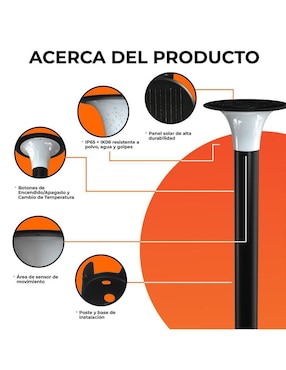 Lámpara solar LED Tecnolite Sonne II 1 pieza