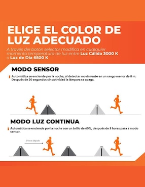 Lámpara solar LED Tecnolite Sonne II 1 pieza