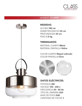 Lámpara colgante LED Class