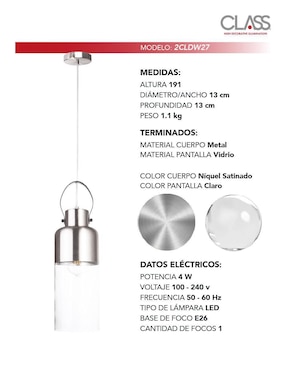 Lámpara colgante LED Class
