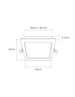 Lámpara de techo LED Tecnolite Pm Brighton VIII 1 pieza