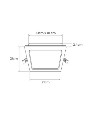 Lámpara de techo LED Tecnolite Pm Brighton VIII 1 pieza
