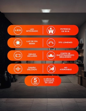 Lámpara de techo LED Tecnolite Pm Brighton VIII 1 pieza