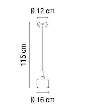 Lampara colgante incandescente y led Calux