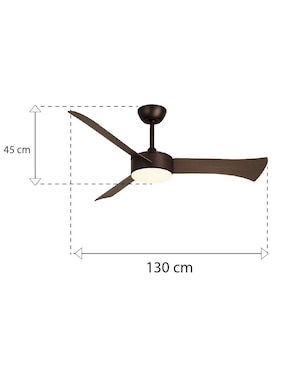 Ventilador de techo Cityluz con control remoto 6 velocidades