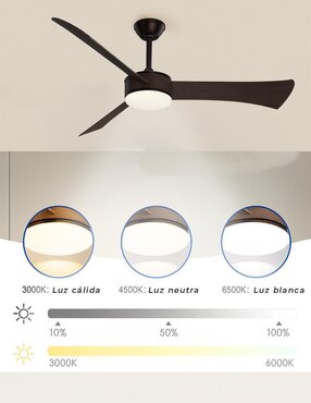 Ventilador de techo Cityluz con control remoto 6 velocidades