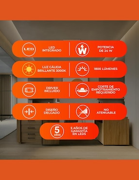 Plafón led Tecnolite pm brighton IX