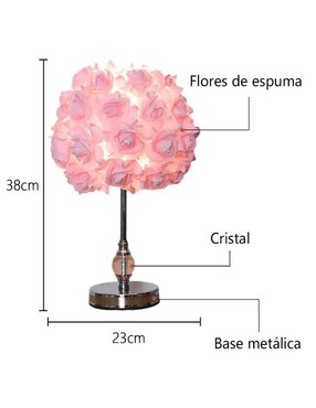 Lampara mesa led Cm-Top Rosas Rosas