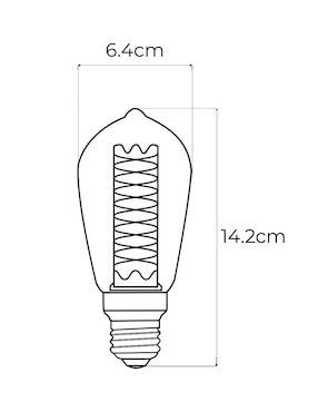 Foco vintage Tecnolite 3.5 w de consumo 25 w de iluminación 120 lúmenes