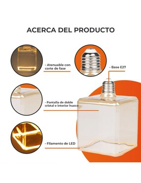Foco vintage Tecnolite 6 w de consumo 25 w de iluminación 300 lúmenes