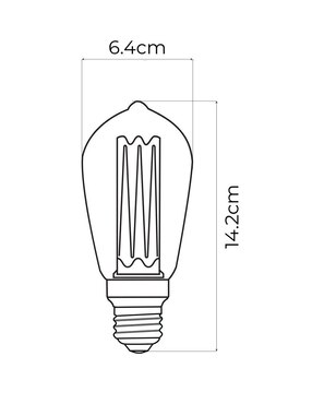 Foco vintage Tecnolite 3.5 w de consumo 25 w de iluminación 120 lúmenes