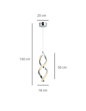 Lampara colgante led Iluminacion Luz Vic