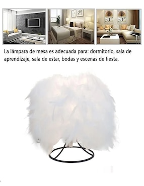 Lampara mesa led CM-TOP de Plumas de color blanco 1 pieza