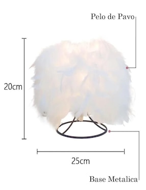 Lampara mesa led CM-TOP de Plumas de color blanco 1 pieza