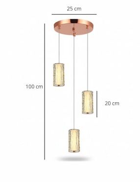 Lampara colgante led Iluminacion Luz Vic 1 pieza