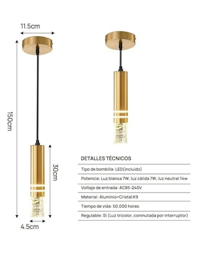 Lampara colgante led Lab.G