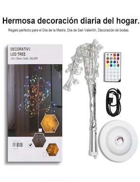 Lámpara de buró led CM-TOP Lampara Árbol Decorativo con Luces Led RGB de 51 cm 1 pieza