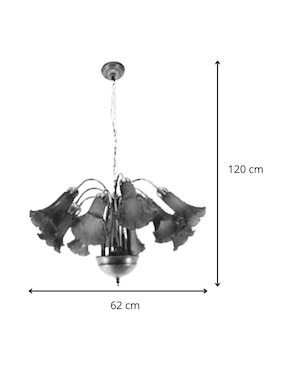 Lampara colgante Incandescente y LED Laiting Tiffany Lily C112