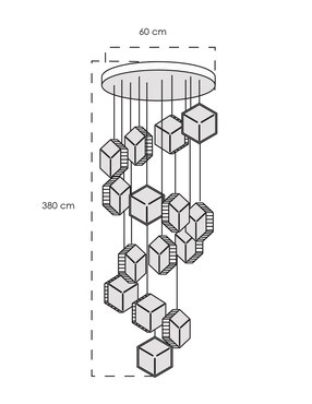 Lámpara colgante Class led Cubos