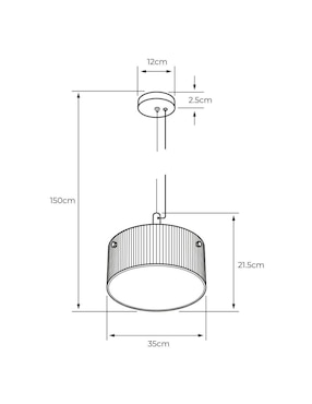 Lampara colgante Tecnolite Genne