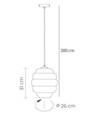 Lampara colgante incandescente Luxica Lighting