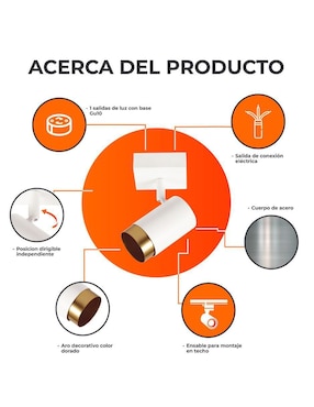 Plafón Tecnolite Libra Spot