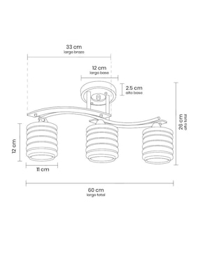 Lámpara colgante LED Mil Luces Agabia 003
