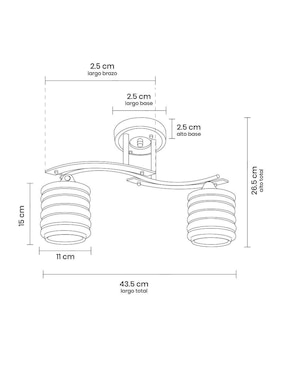 Lámpara colgante LED Mil Luces Agabia 002