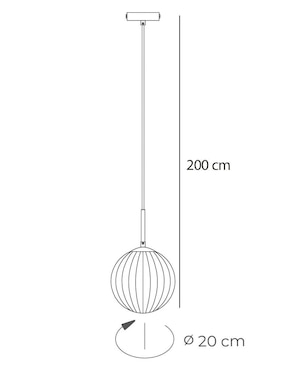 Lampara colgante incandescente Luxica Lighting Koza / MD7642