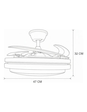 Ventilador de techo Cityluz con control remoto 6 velocidades