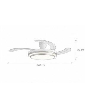 Ventilador de techo Cityluz con control remoto 6 velocidades