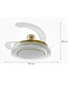 Ventilador de techo Cityluz con control remoto 3 velocidades