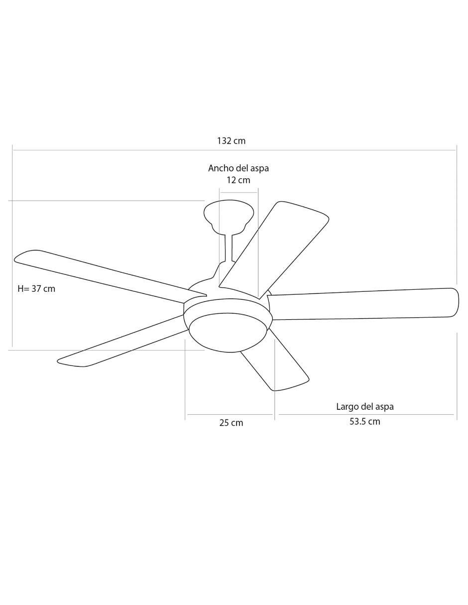 Ventilador de techo con control remoto 6