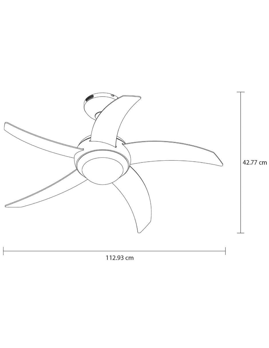 Ventilador de techo con control remoto 3 velocidades 5