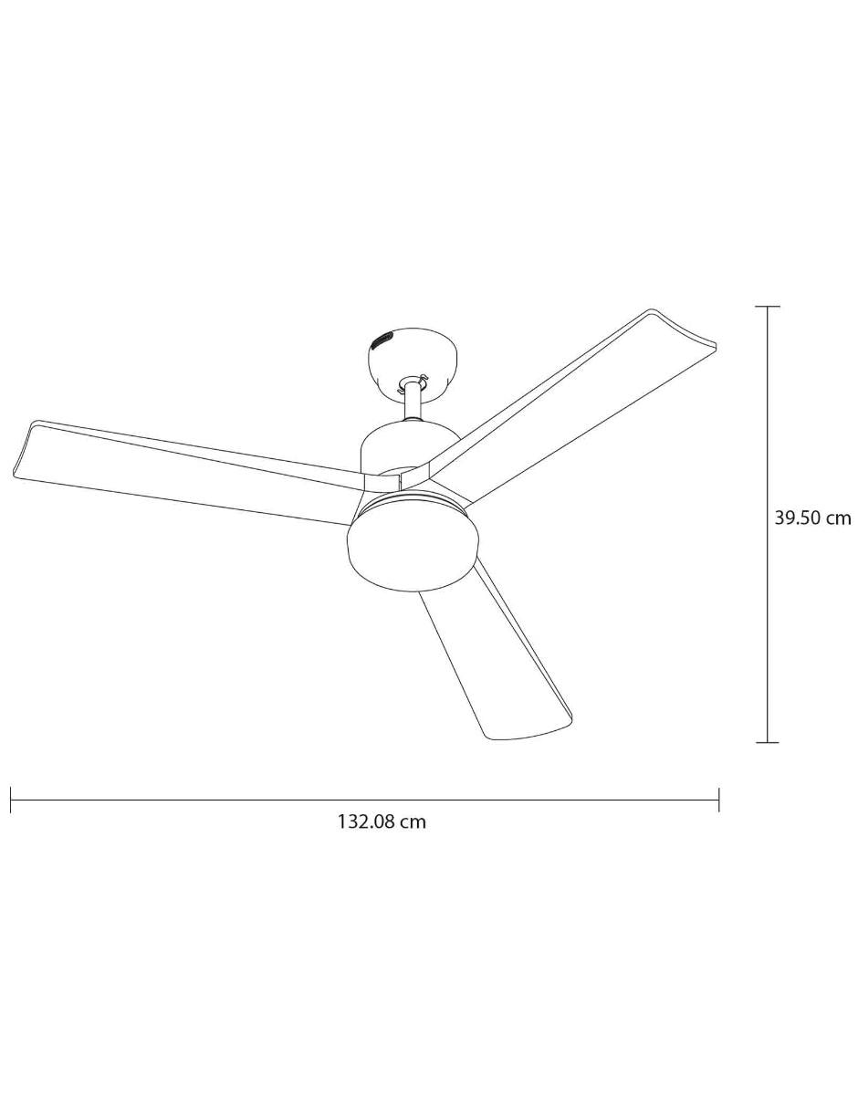 Ventilador de techo con control remoto 3 velocidades 4