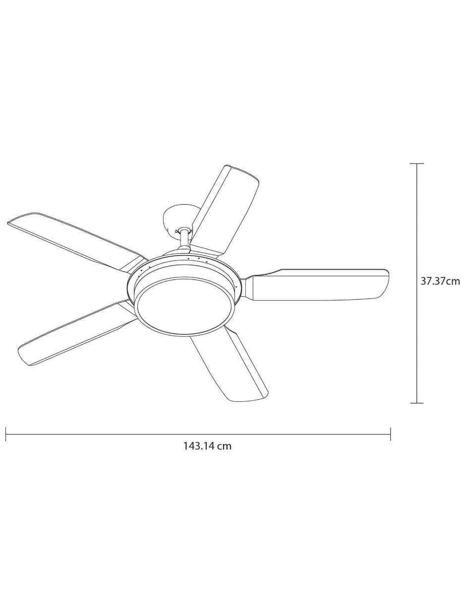Ventilador de techo con control remoto 3 velocidades 4