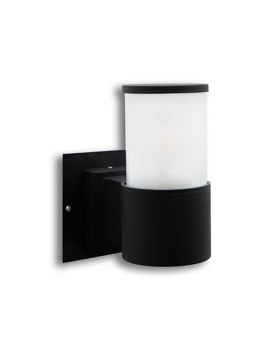 Farol exterior de pared negro Ip44 60W E27 1 Luz