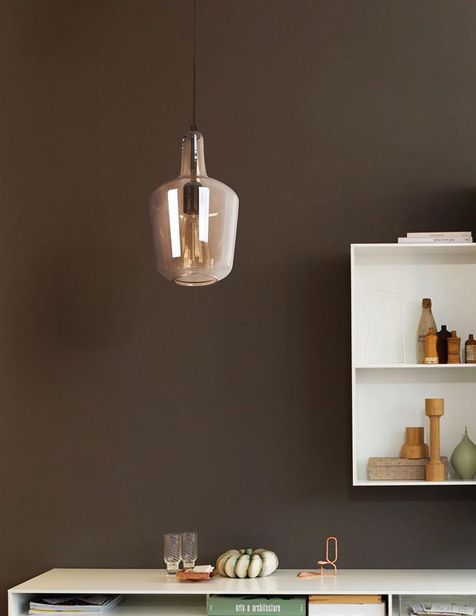 Lámpara colgante decorativa Lumiméxico de acero 1 luz