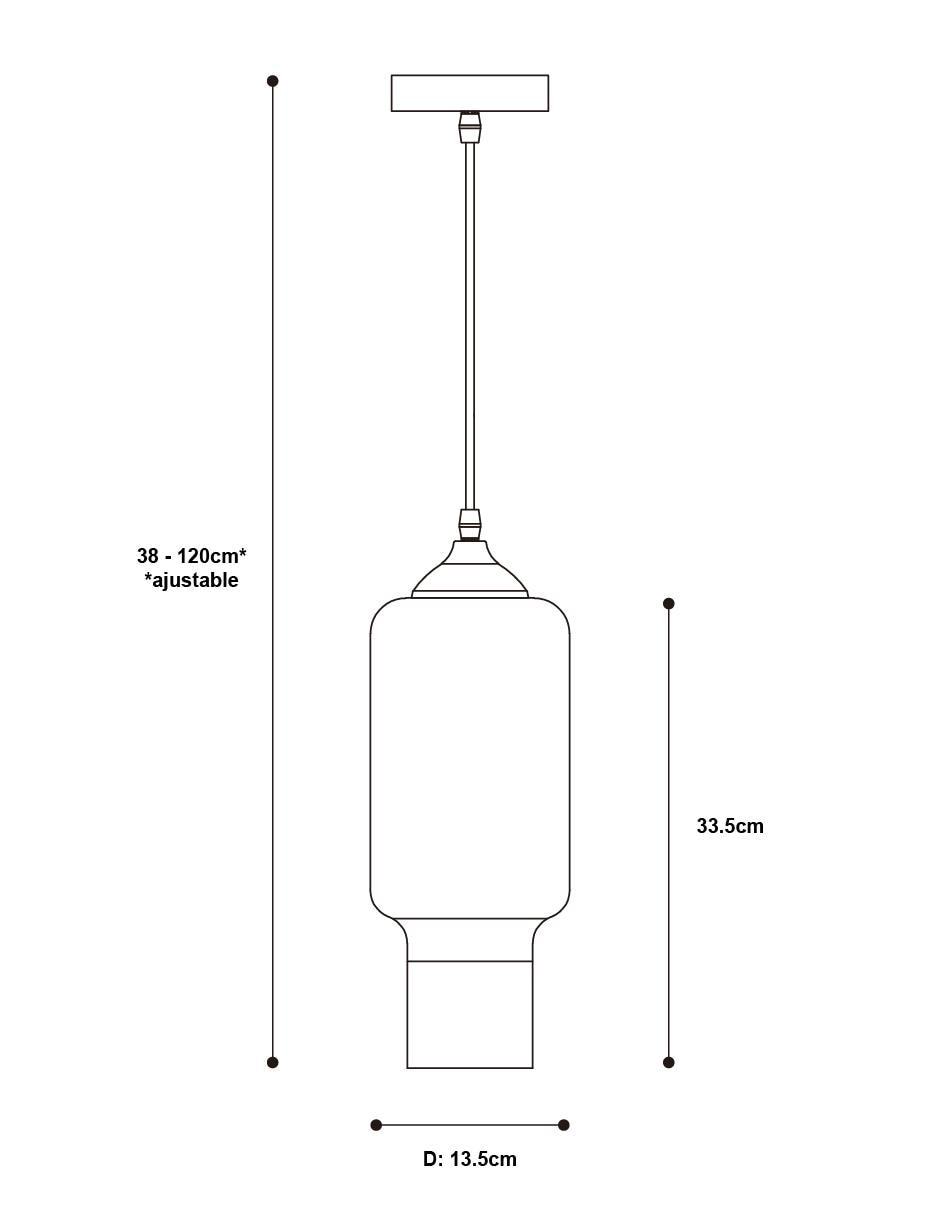 Lámpara colgante Lumiméxico acero E27 1 Luz 6