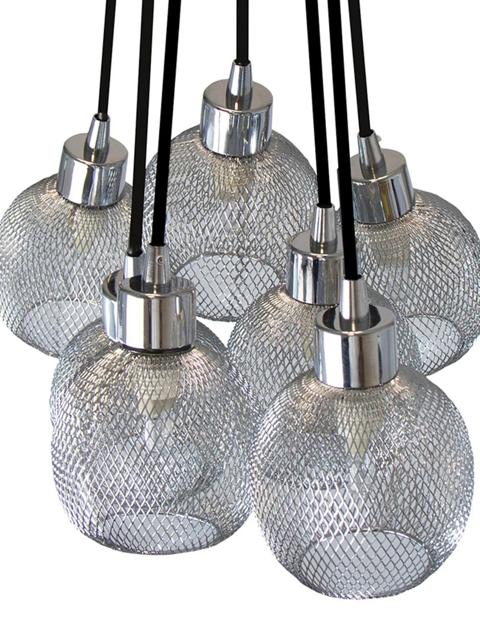 Lámpara colgante Lumiméxico Cromo G9 7 Luces 4