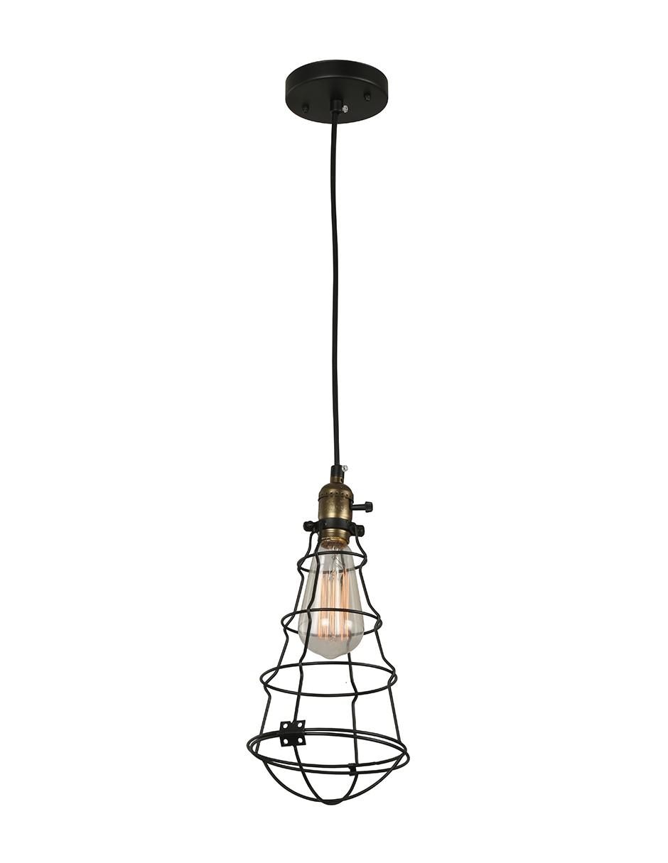 Lámpara colgante techo Lumiméxico Vintage de acero E27 1 Luz