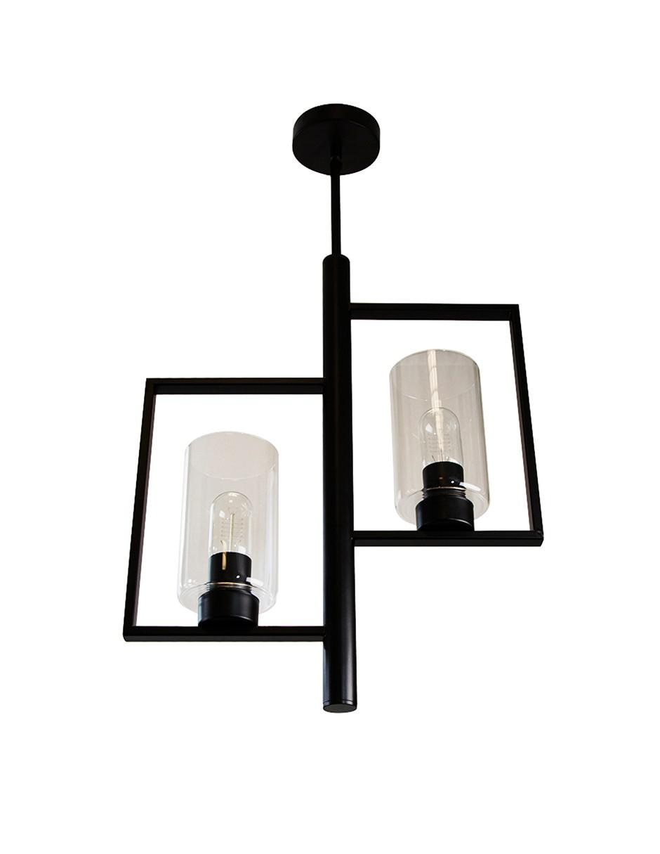 Lámpara colgante Lumiméxico Vintage de acero E27 2 Luces 2