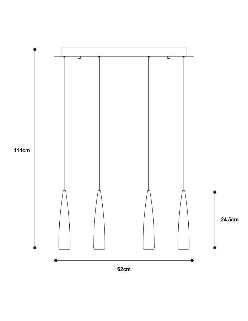 Lámpara Colgante Led Lumiméxico 6 luces 6