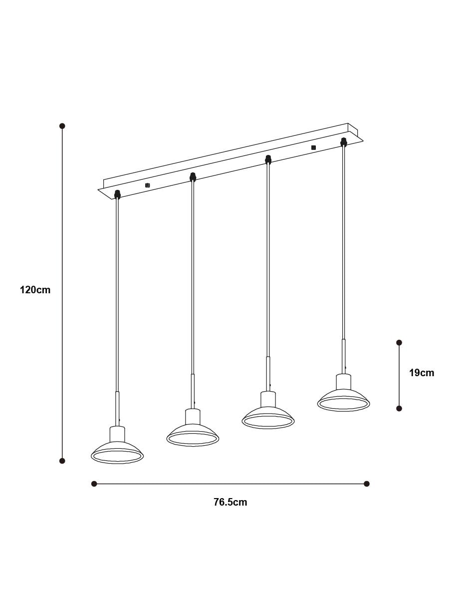 Lámpara Colgante Lumiméxico 4 luces 5