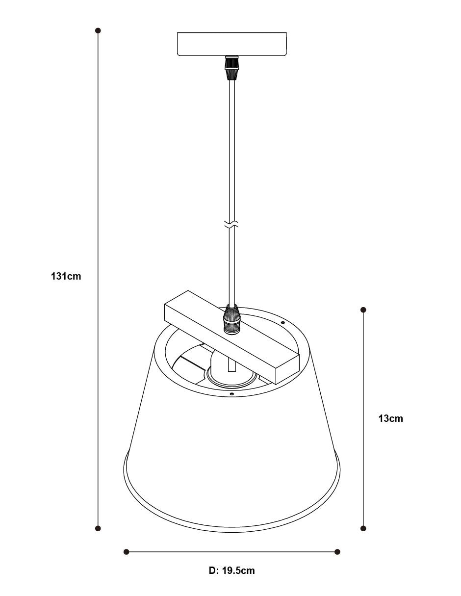 Lámpara colgante Lumiméxico 1 Luz 60W E27 6