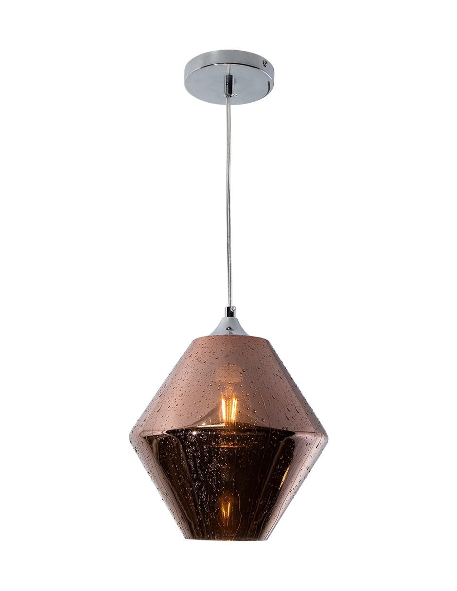 Lámpara colgante Lumiméxico gota de agua cromo E27 1 luz 40W 3