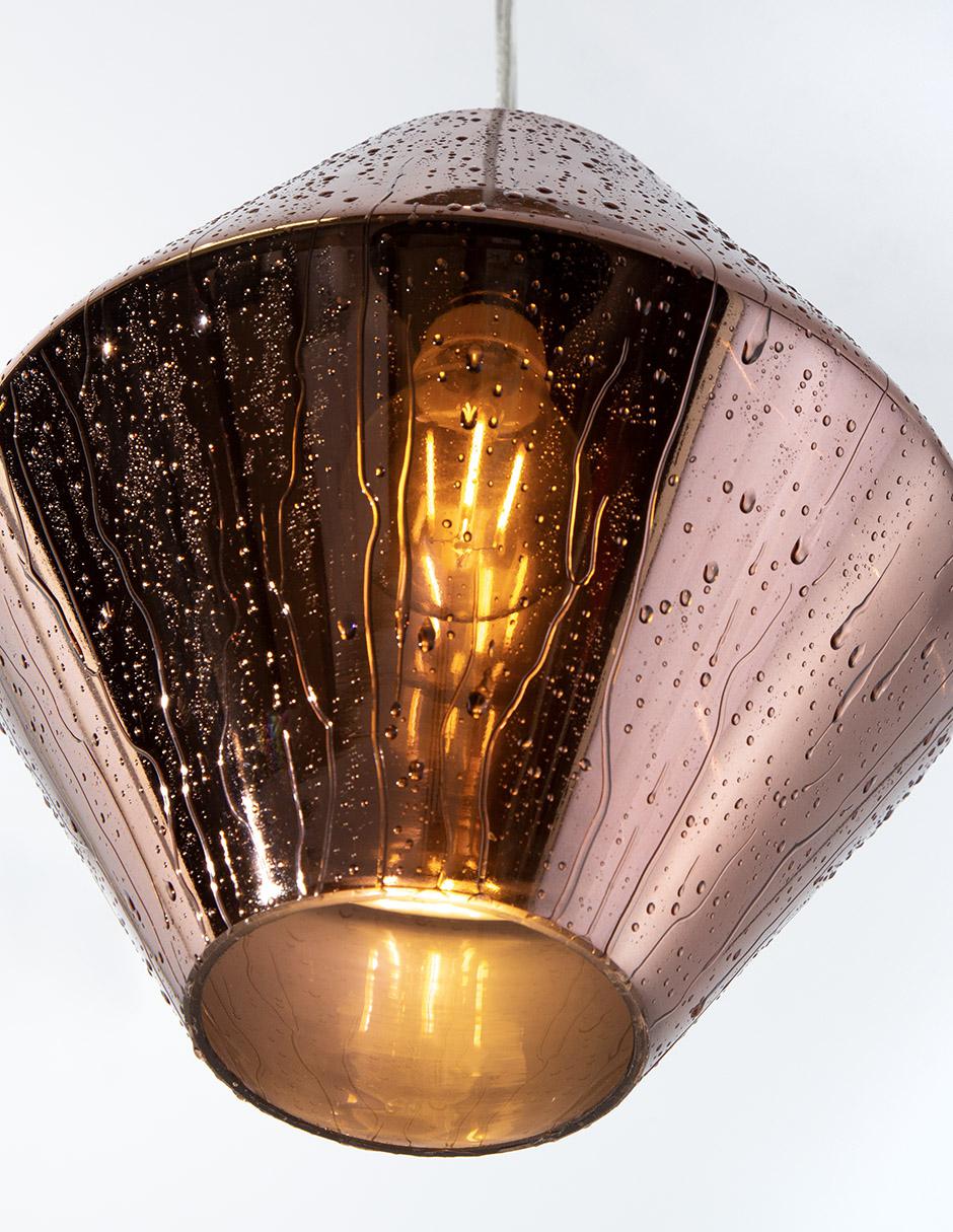 Lámpara colgante Lumiméxico gota de agua cromo E27 1 luz 40W 4