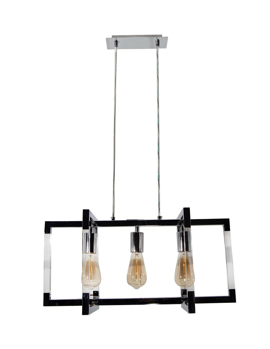 Lámpara Colgante Isla Cocina Lumiméxico Cromo 40W 3 Luces 2
