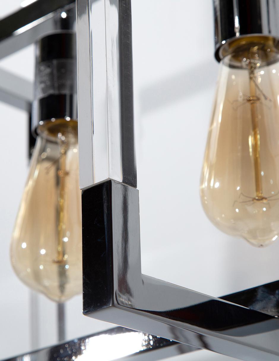 Lámpara Colgante Isla Cocina Lumiméxico Cromo 40W 3 Luces 6