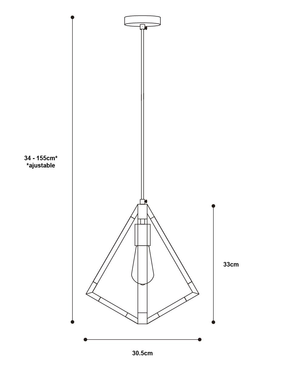 Lámpara Colgante Lumiméxico Estilo Moderno 40W Socket E27 1 Luz 8